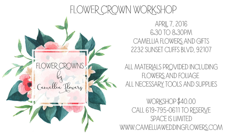 Flower Crown Making Class with Camellia Flowers