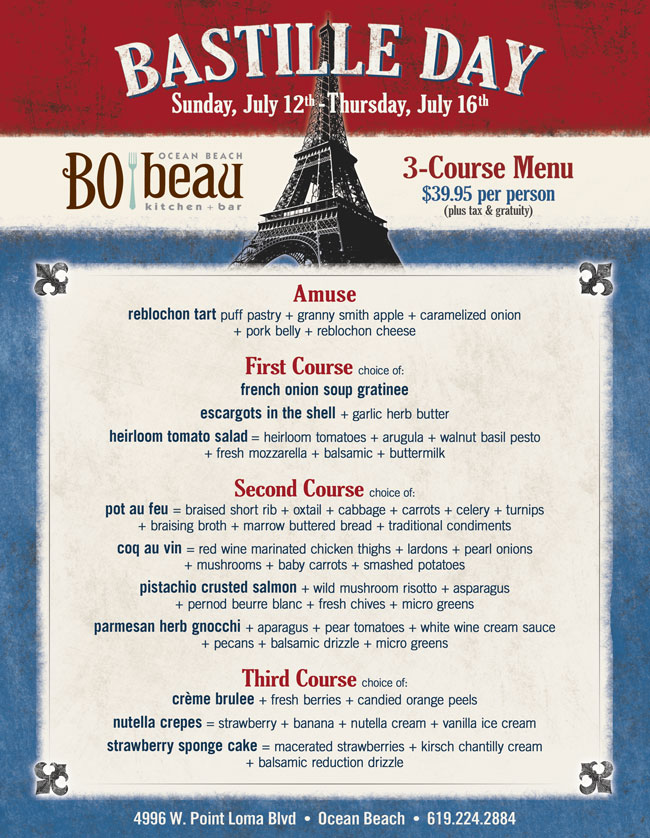 Bastille Day at Bo-Beau Ocean Beach