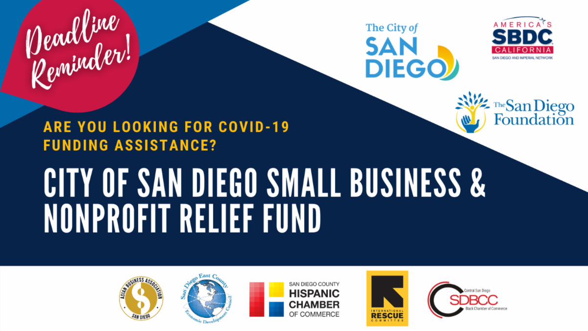 Ocean Beach News Article:  San Diego COVID-19 Relief Grant Deadline Alert