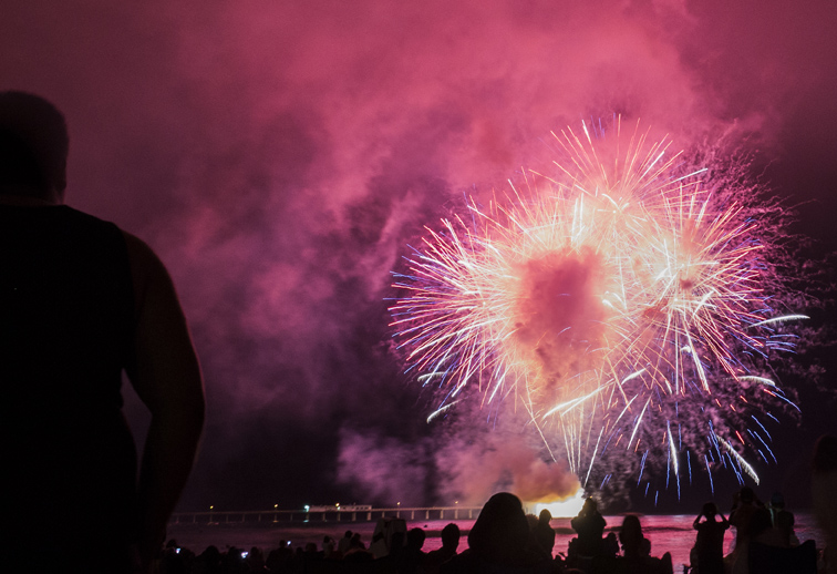 4th Of July Fireworks Off The Ob Pier Ocean Beach San