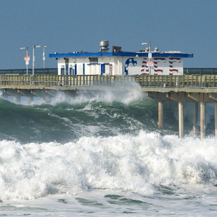 Ocean Beach News Article: Visible damage to the Ocean Beach Pier