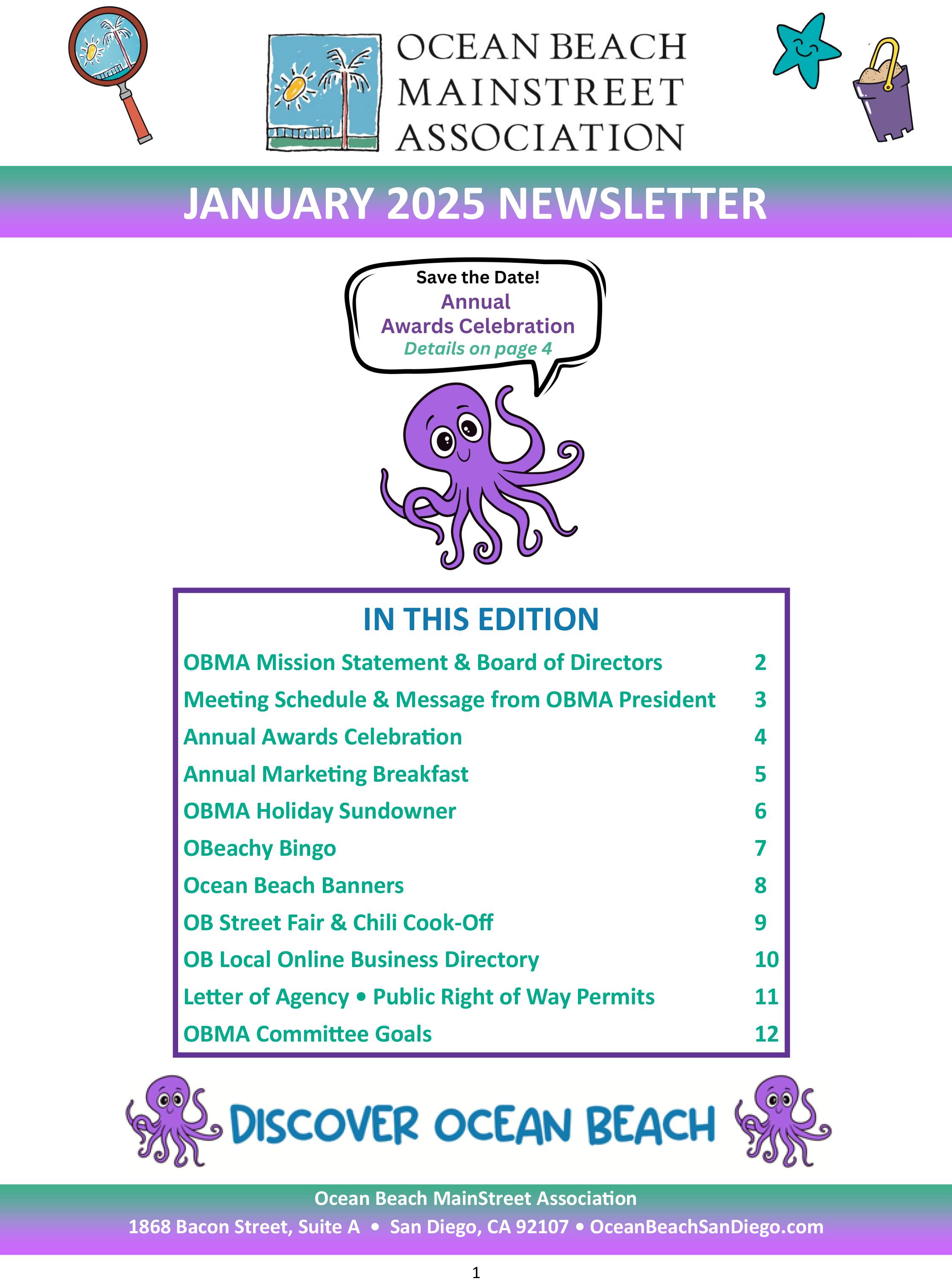 January 2025 Ocean Beach San Diego CA Newsletter