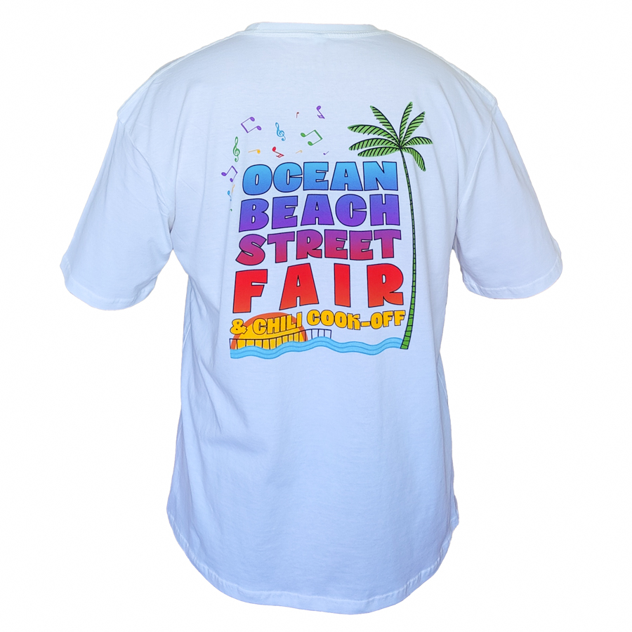 Ocean Beach Product: OB Street Fair and Chili Cook-Off T-Shirt 2023