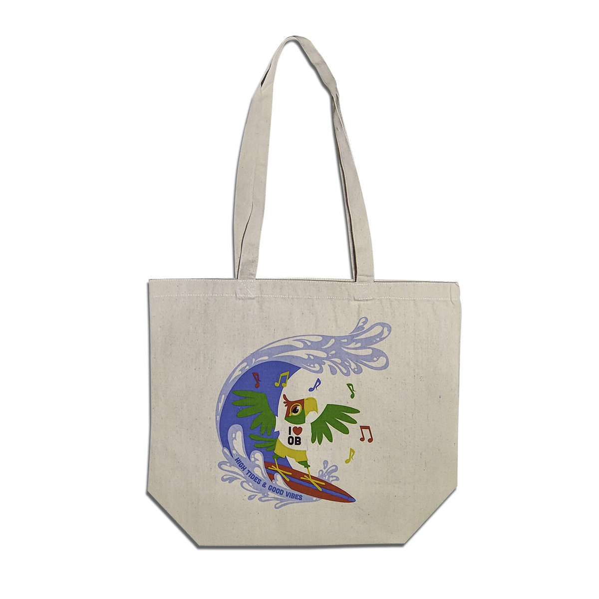 Ocean Beach Product: I Love OB Parrot Tote