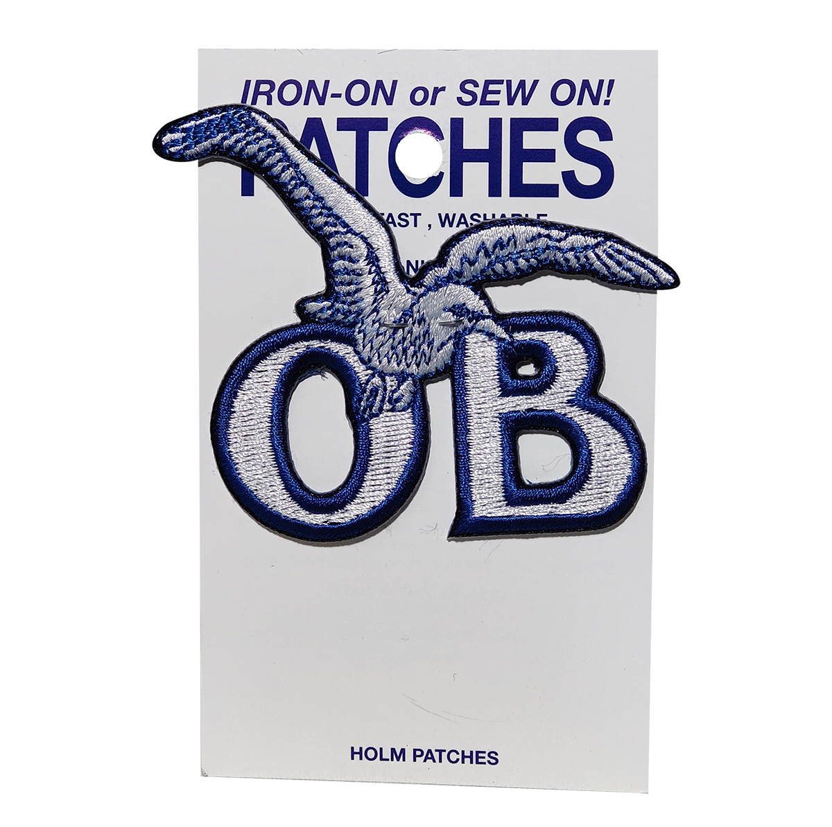 Ocean Beach Product: OB Seagull Patch - Navy Blue