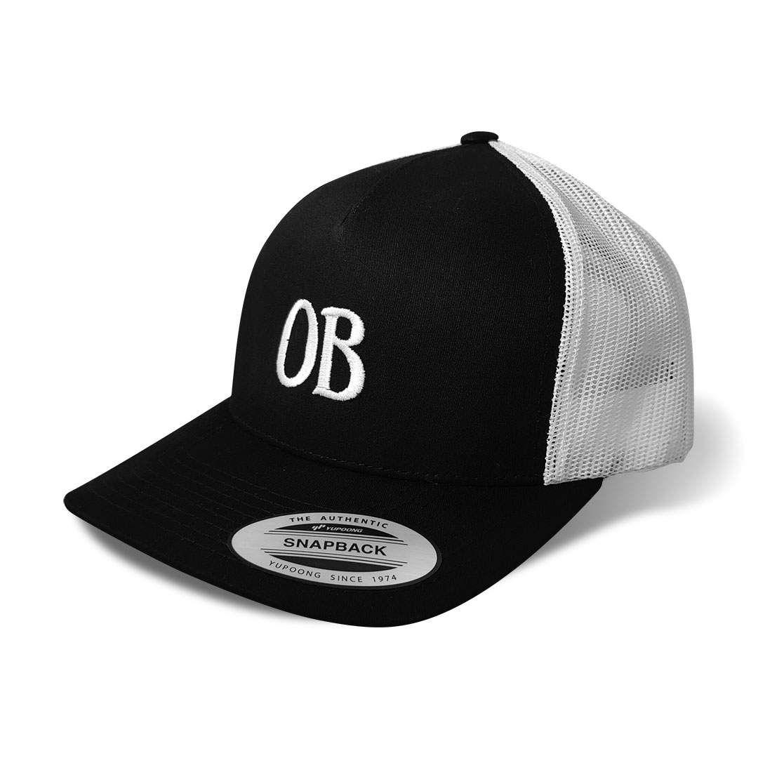 Ocean Beach Product: OB Trucker Hat (black/white)