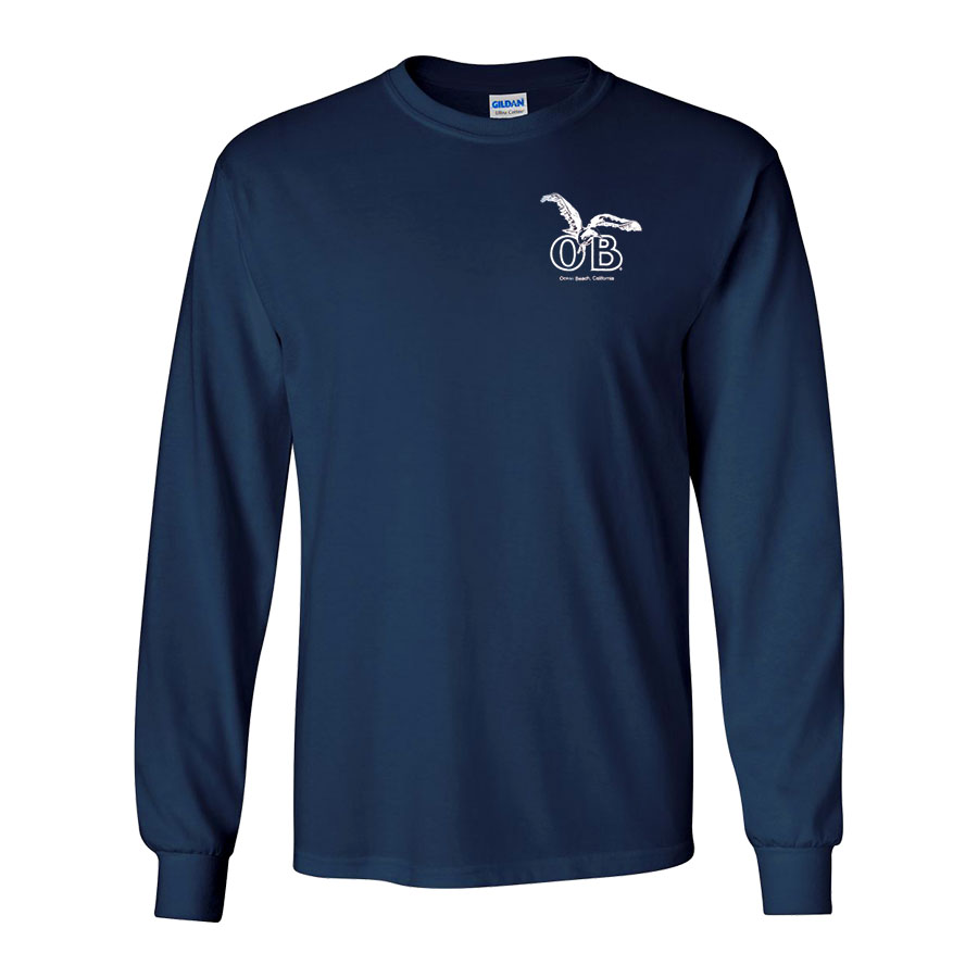 OB Seagull Longsleeve T-Shirt (navy) | Ocean Beach San Diego CA | Product