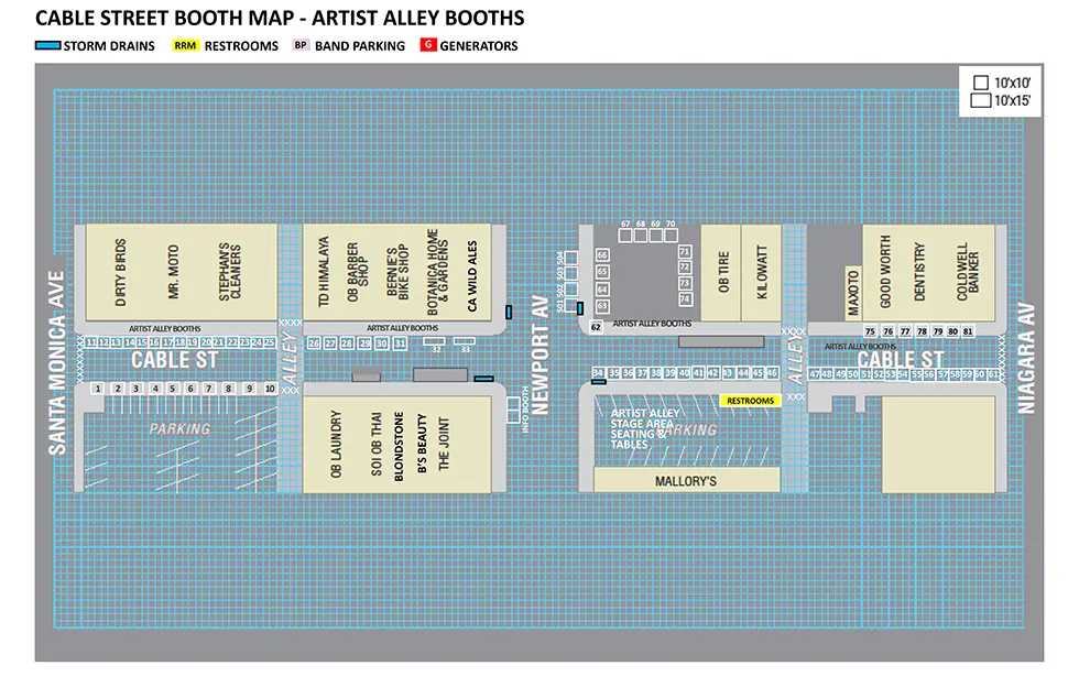 Cable Street Booth Map