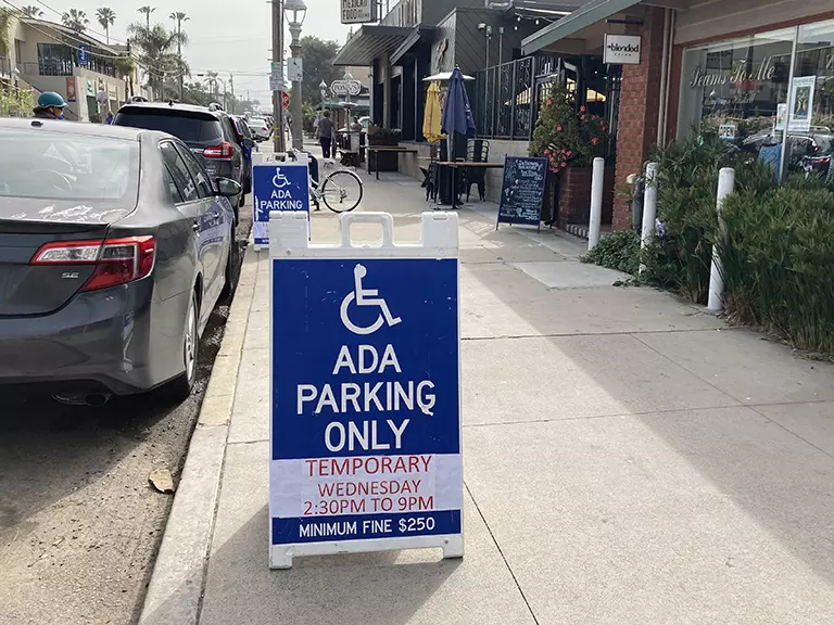 ADA Parking OB Farmers Market Wednesdays