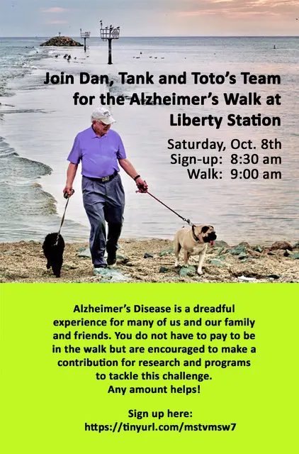 Walk to End Alzheimer’s at Liberty Station October 8th