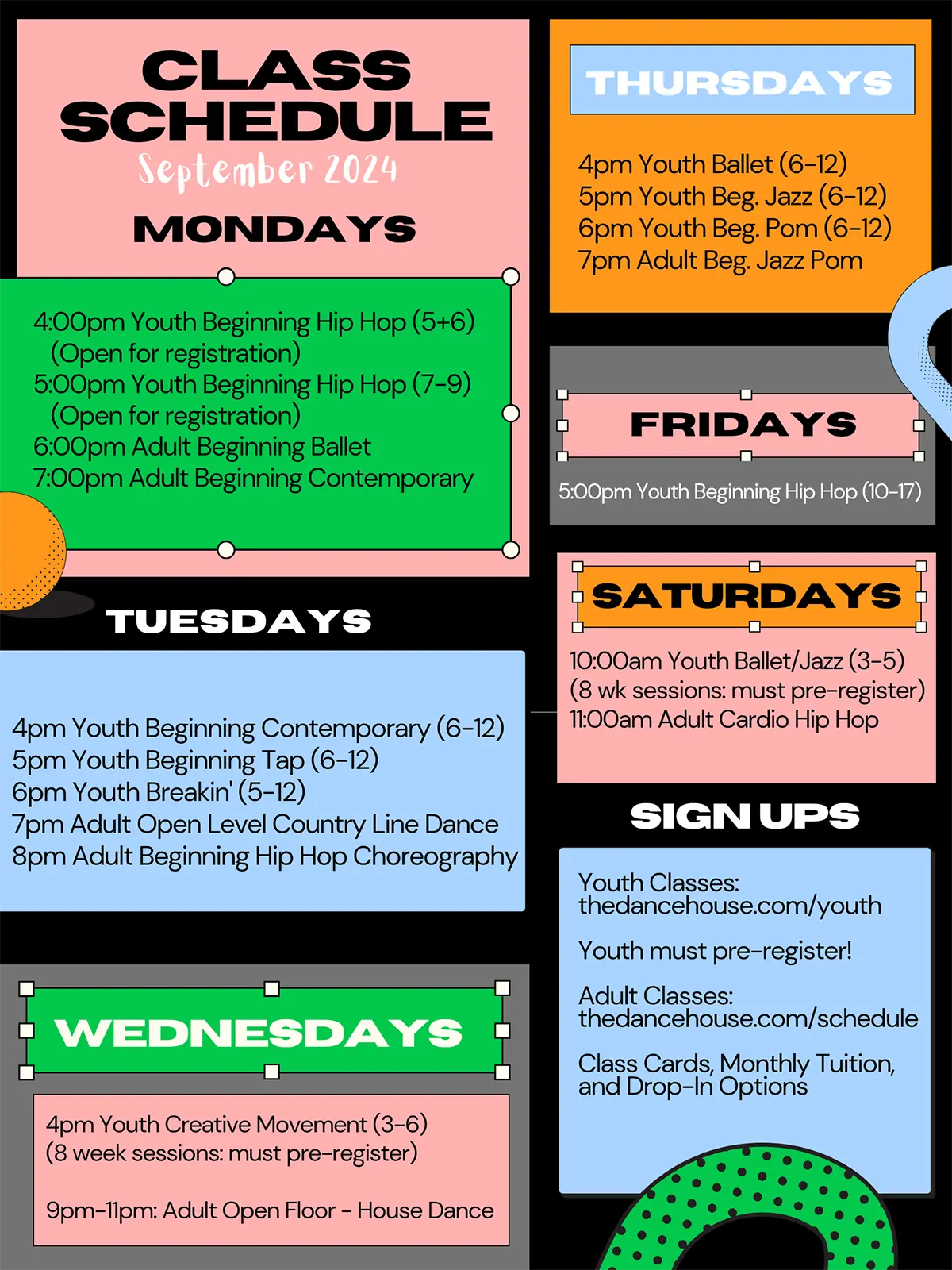 The DanceHouse Ocean Beach Class Schedule