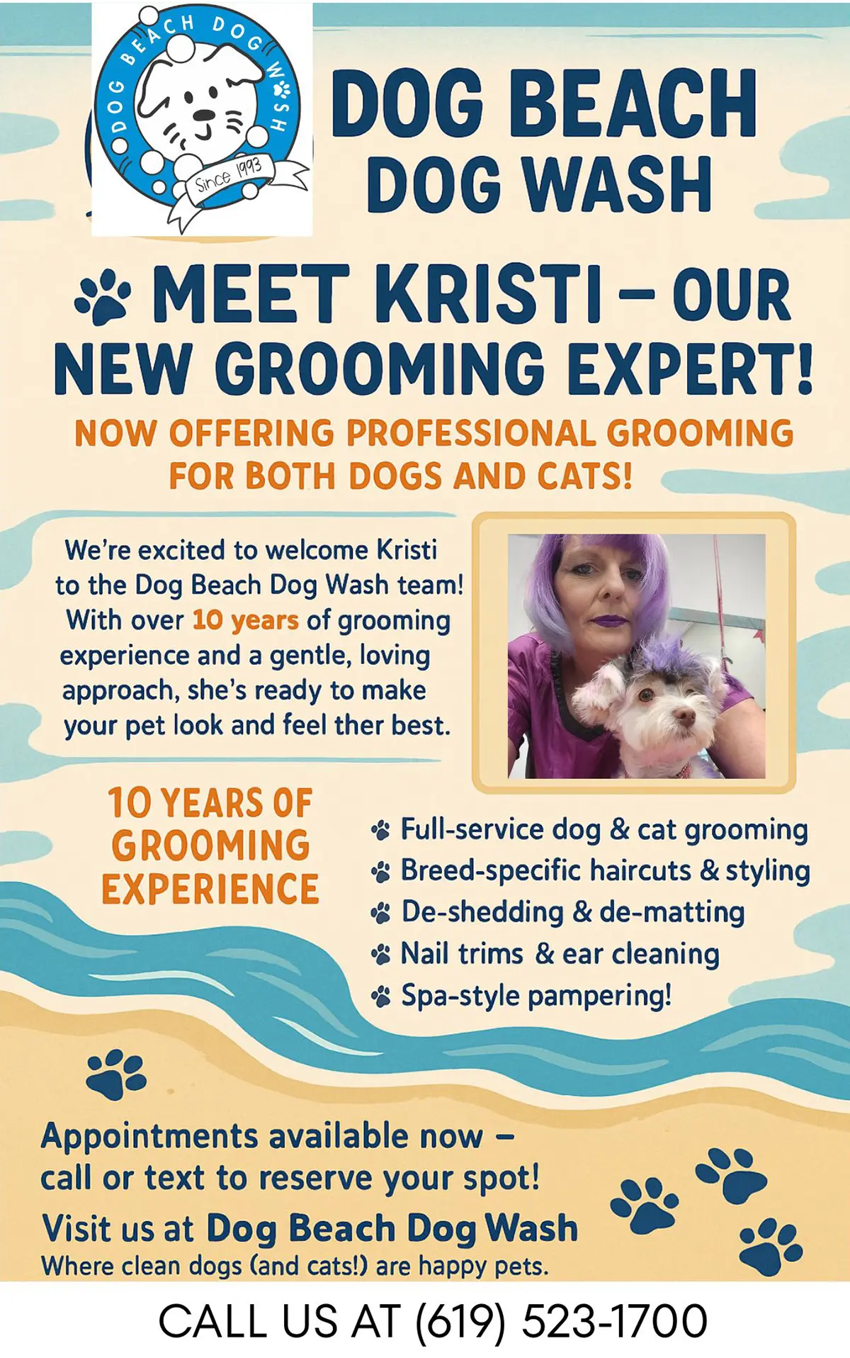 Dog Beach Dog Wash Welcomes New Grooming Expert Kristi Dog Beach Dog Wash Welcomes New Grooming Expert Kristi
