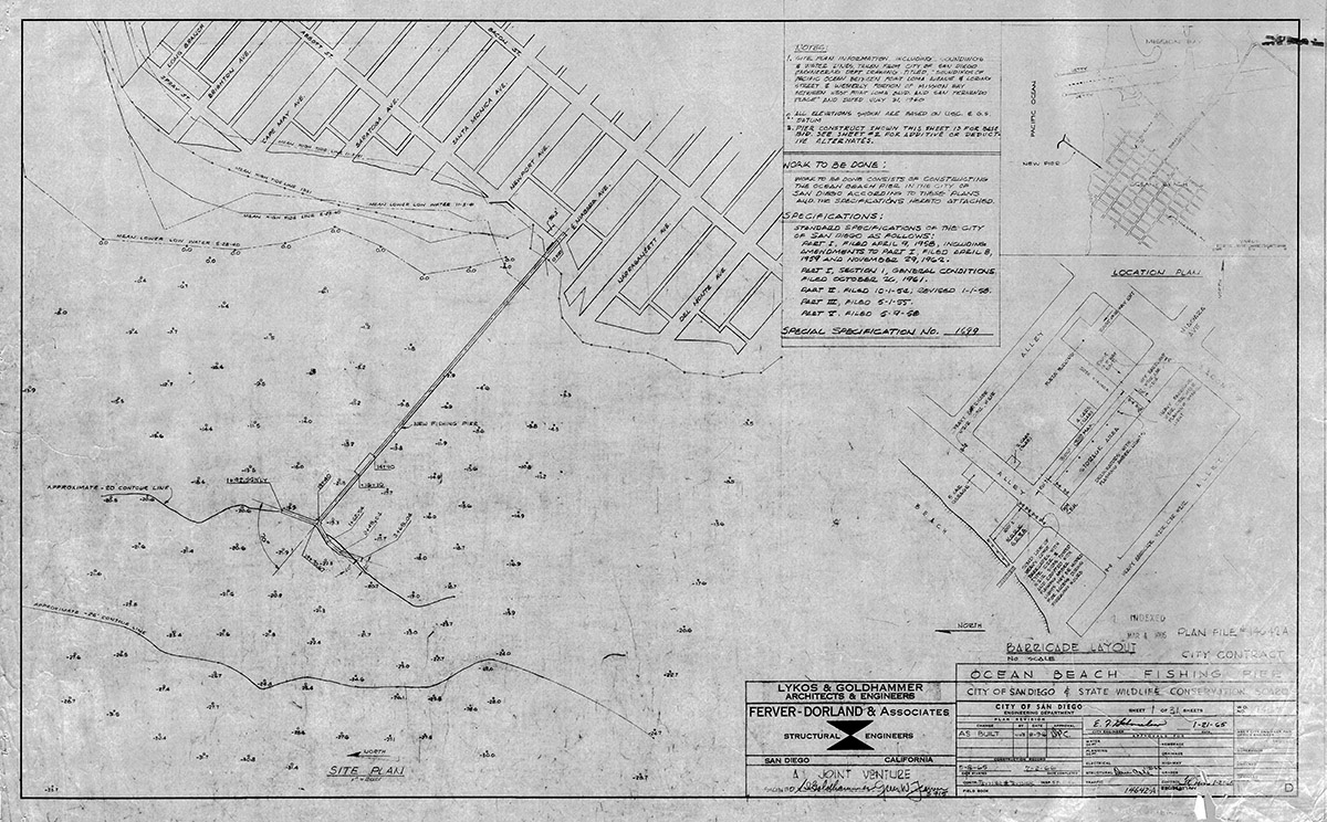 Barricade Layout for Ocean Beach Fishing Pier