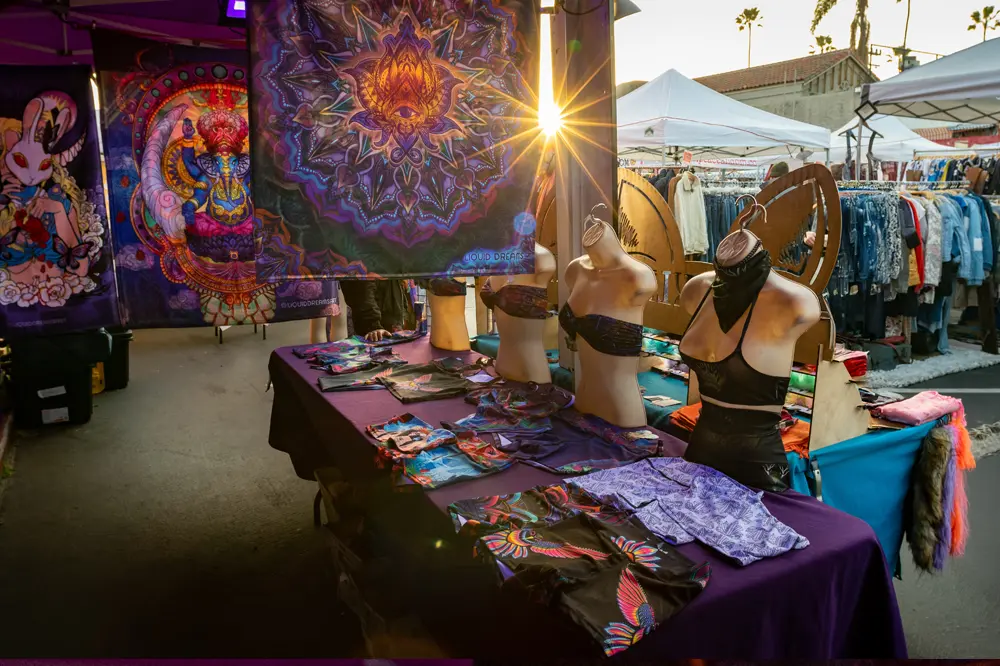 Photo fo merchandise at the Ocean Beach Farmers MArket in San Diego California Ocean Beach Farmers Market in San Diego California