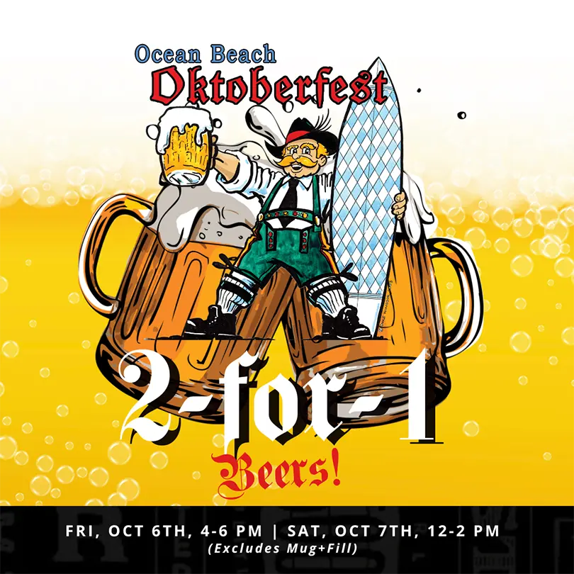 Ocean Beach Oktoberfest 2 for 1 Bears 2023