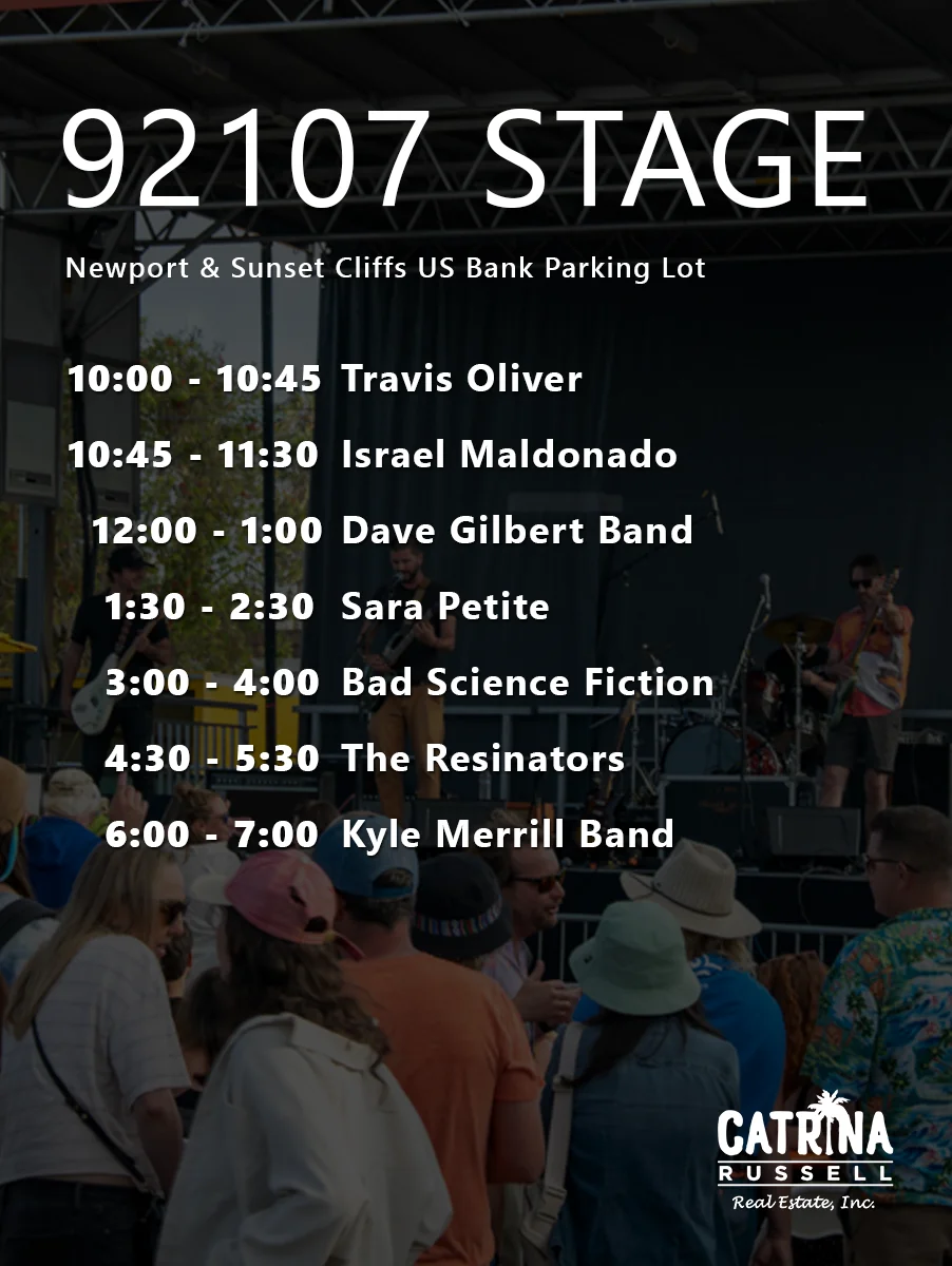 92107 Stage Schedule