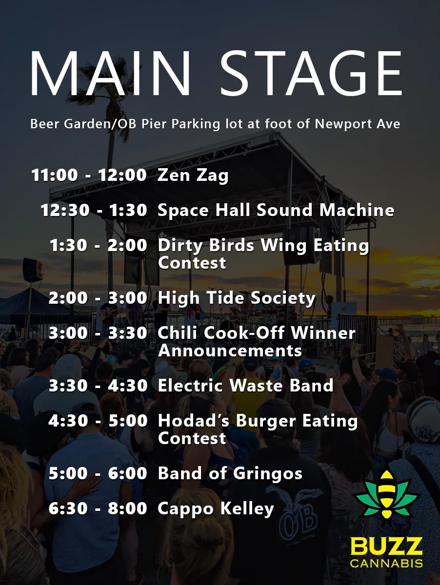 Main Stage Music Schedule