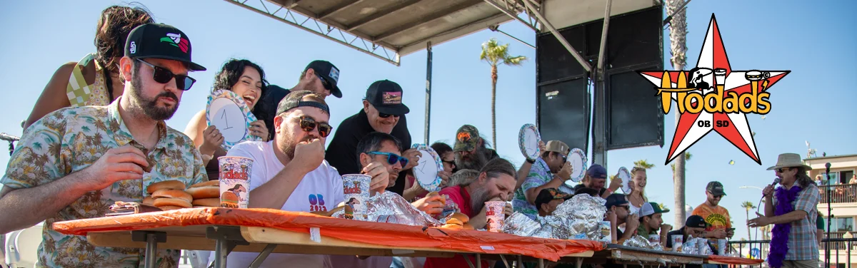 Hodad's Burger Eating Contest at the OB Street Fair & Chili Cook-Off