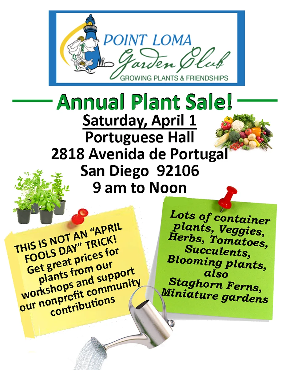 Point Loma Garden Annual Plant Sale Fundrasier