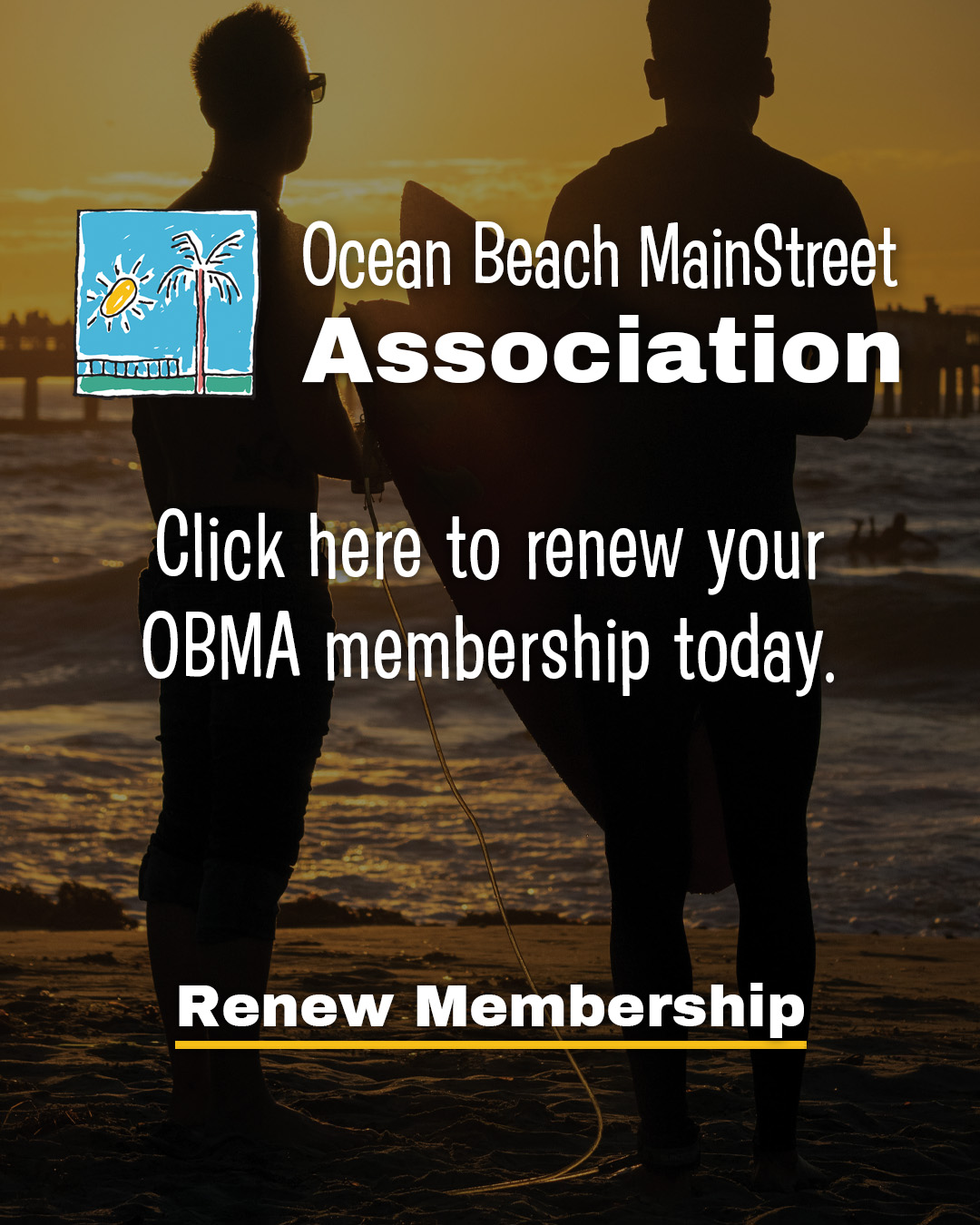 Renew Ocean Beach MainStreet Association Membership Renew OBMA Membership