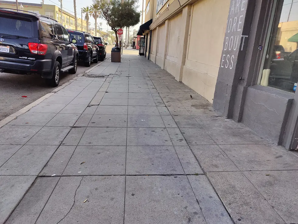 Sidewalk Paint Spill After
