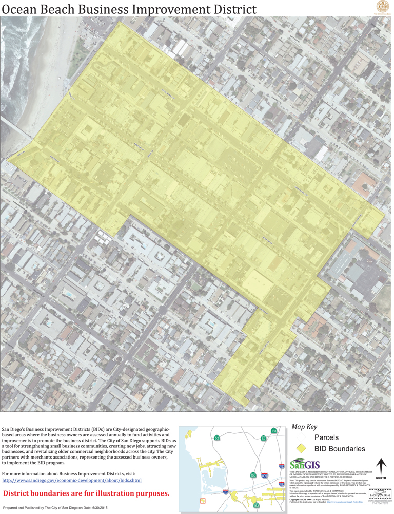 Ocean Beach BID map