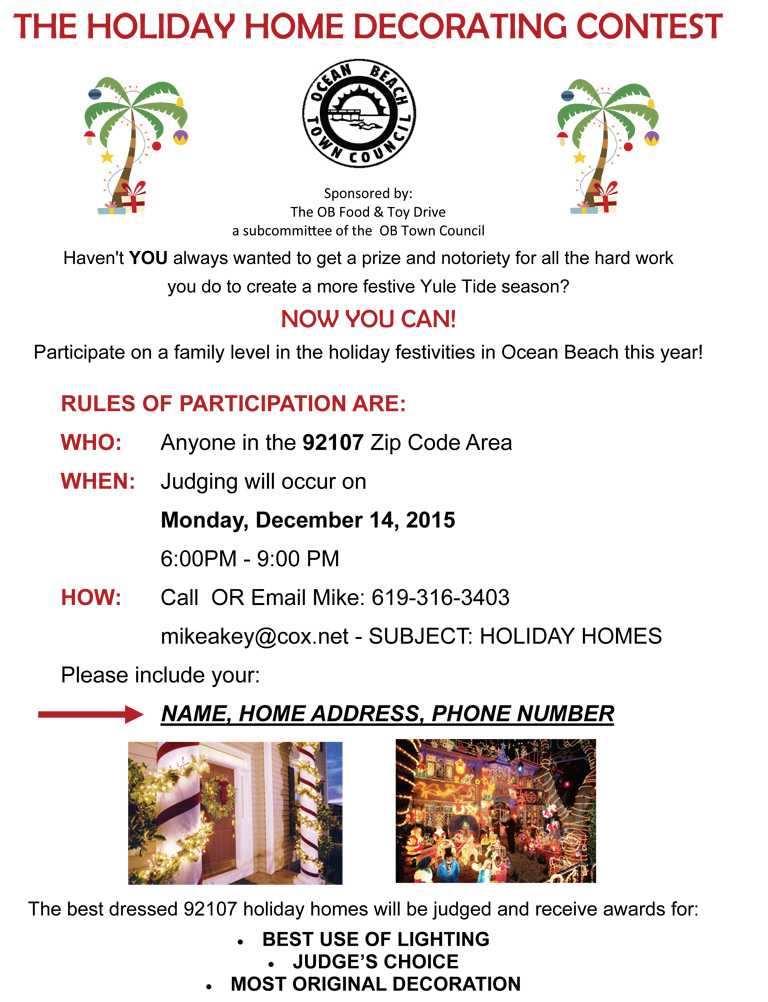 Holiday Home Decorating Contest | Ocean Beach San Diego CA | News