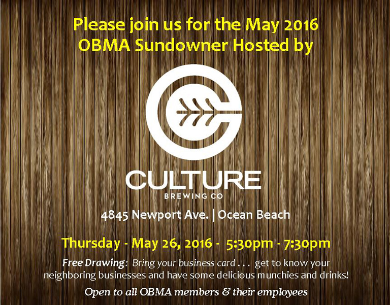 OBMA Member Event: Sundowner at Culture Brewing