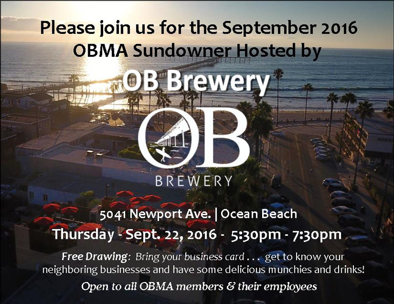 OBMA Member Event: Sundowner at OB Brewery