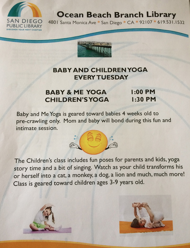 Baby & Me Yoga at OB Library