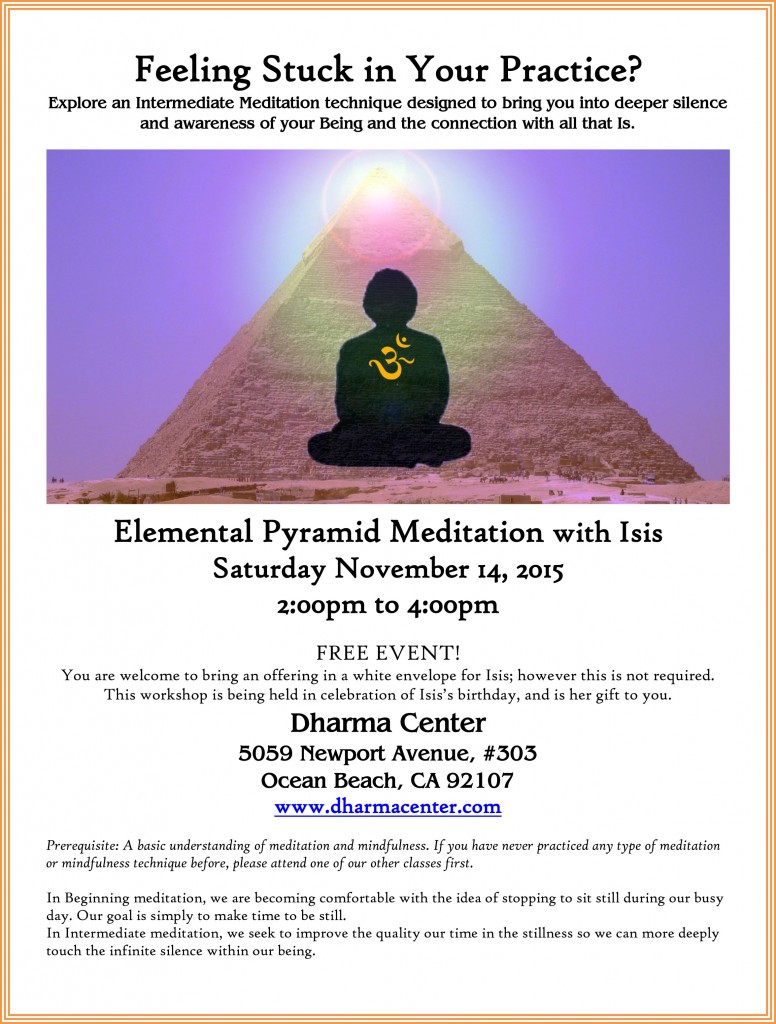 Elemental Pyramid Meditation at Dharma Center