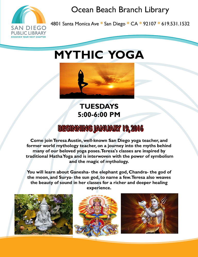 Mythic Yoga with Teresa Austin at OB Library