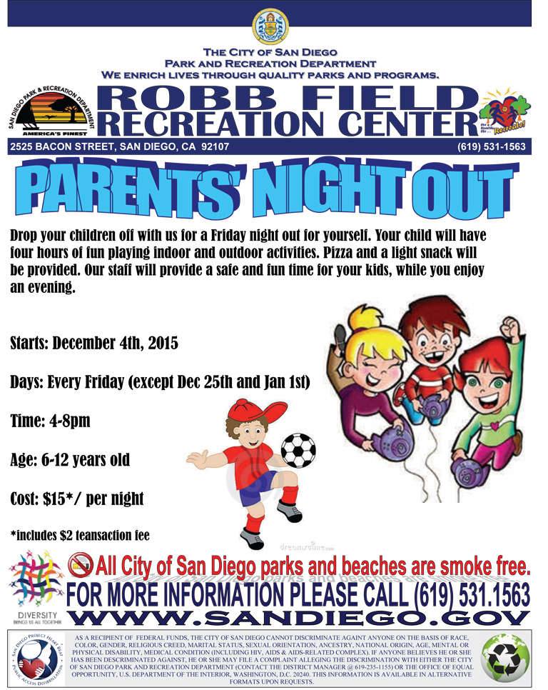 Parents' Night Out at Robb Field Recreation Center