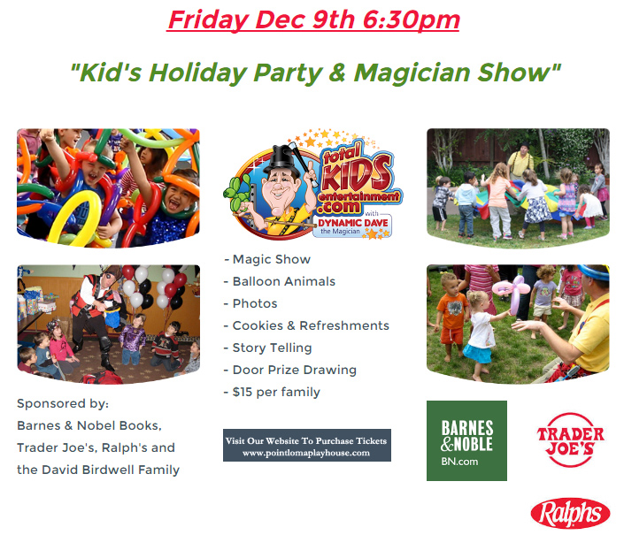 Kids Holiday Magic Show at Point Loma Playhouse