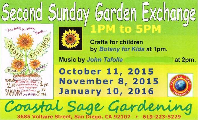 Second Sunday Garden Exchange at Coastal Sage
