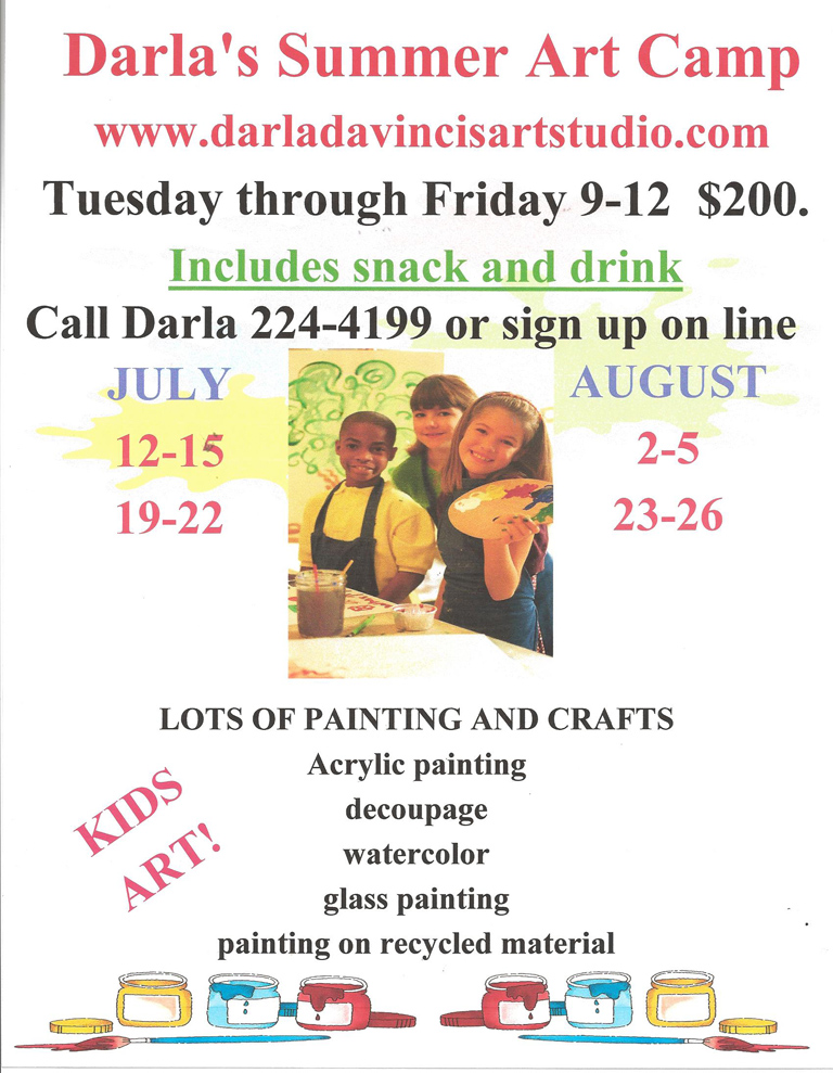 Sign Up Now for Darla's Summer Art Camp