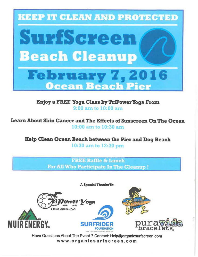 SurfScreen Beach Cleanup