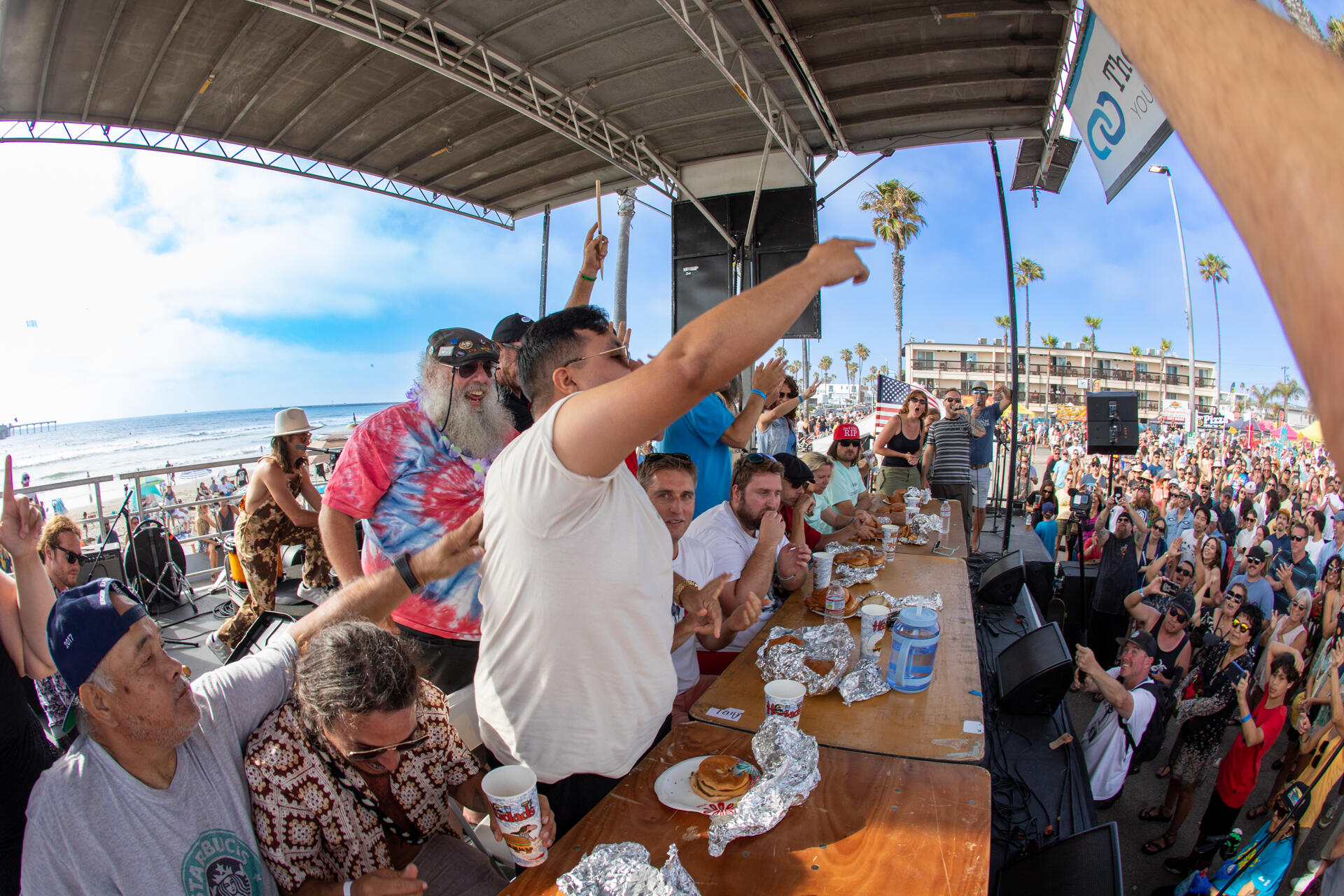 Photo of: 2024 Ocean Beach Street Fair & Chili Cook-Off - Hodad's Burger Eating Contest