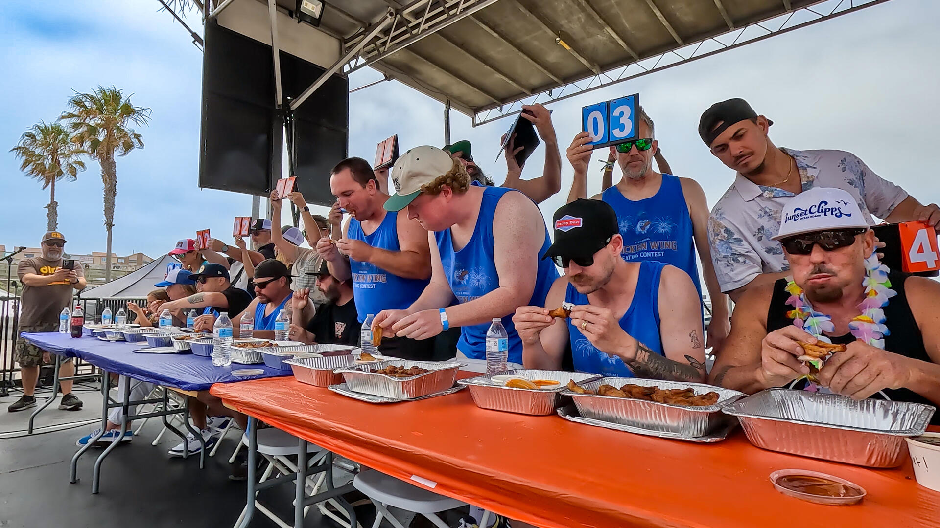 Photo of: 2024 Ocean Beach Street Fair and Chili Cook-Off - Dirty Birds Wing Eating Contest