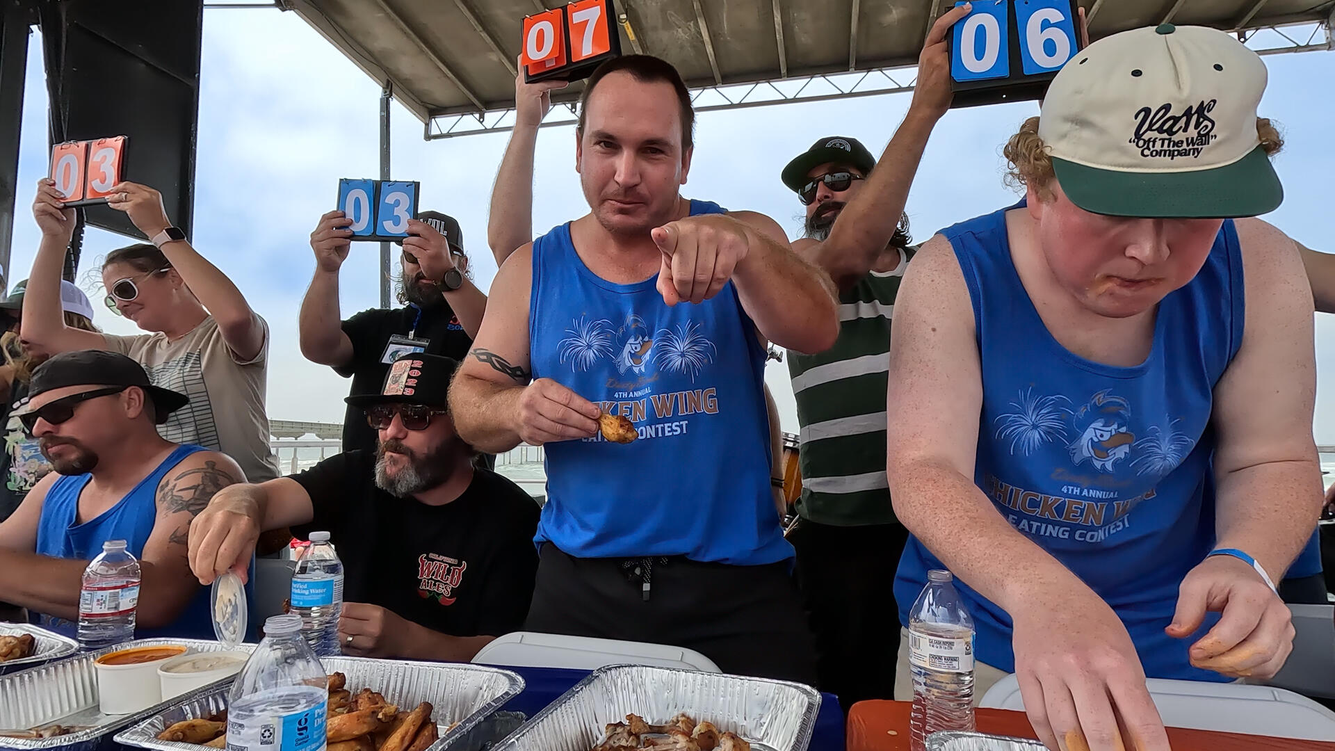 Photo of: 2024 Ocean Beach Street Fair and Chili Cook-Off - Dirty Birds Wing Eating Contest