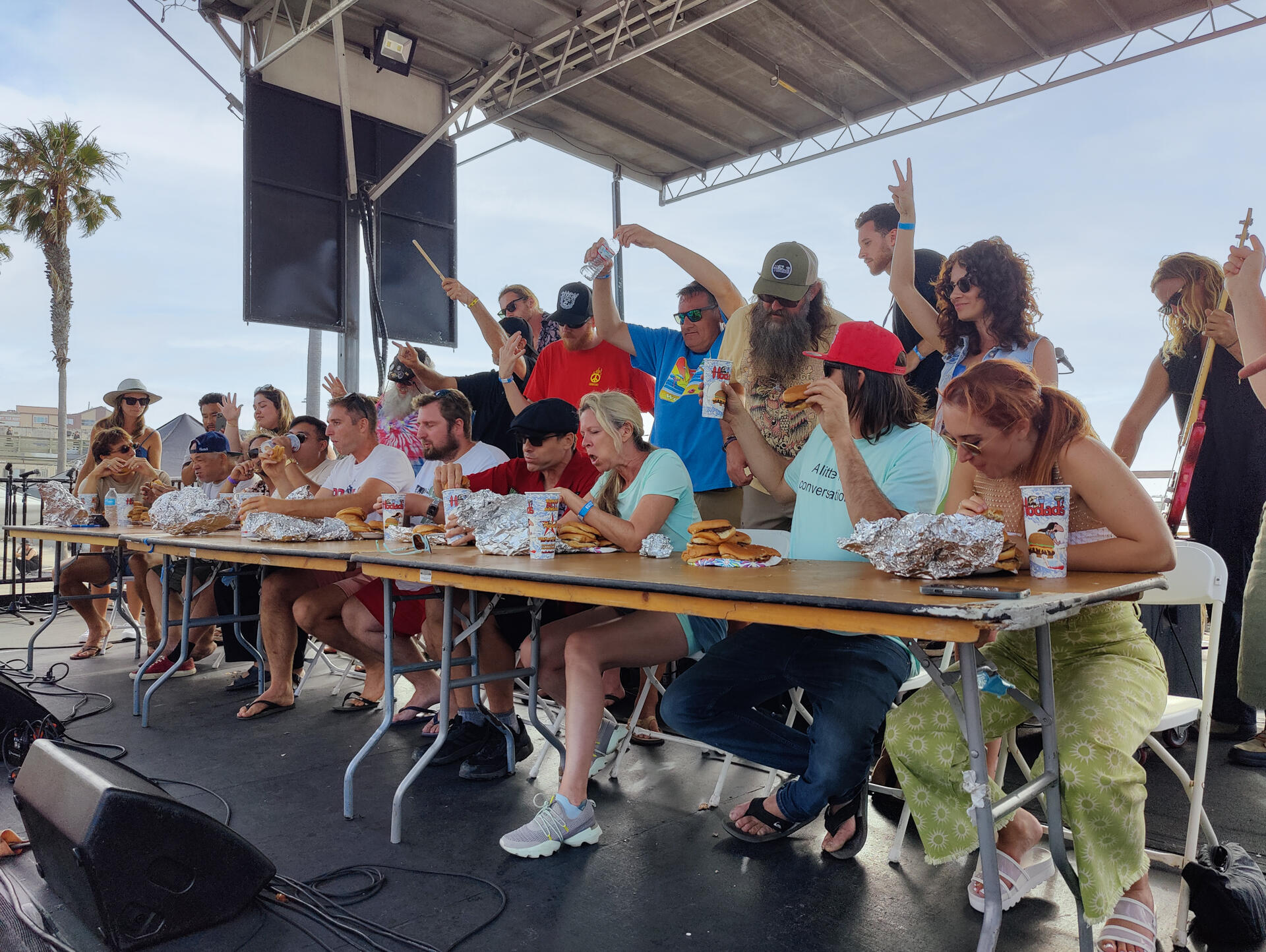 Photo of: 2024 Ocean Beach Street Fair & Chili Cook-Off - Hodad's Burger Eating Contest