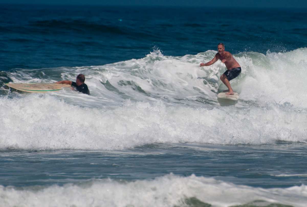 Surfer at Ocean Beach Grom Fest in San Diego California