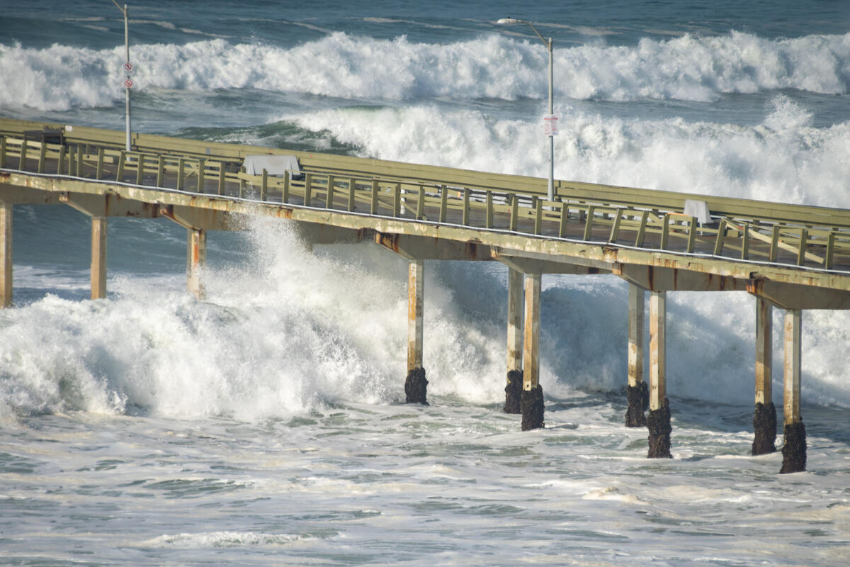 Photo of: Ocean Beach Pier Pylon Fell Off