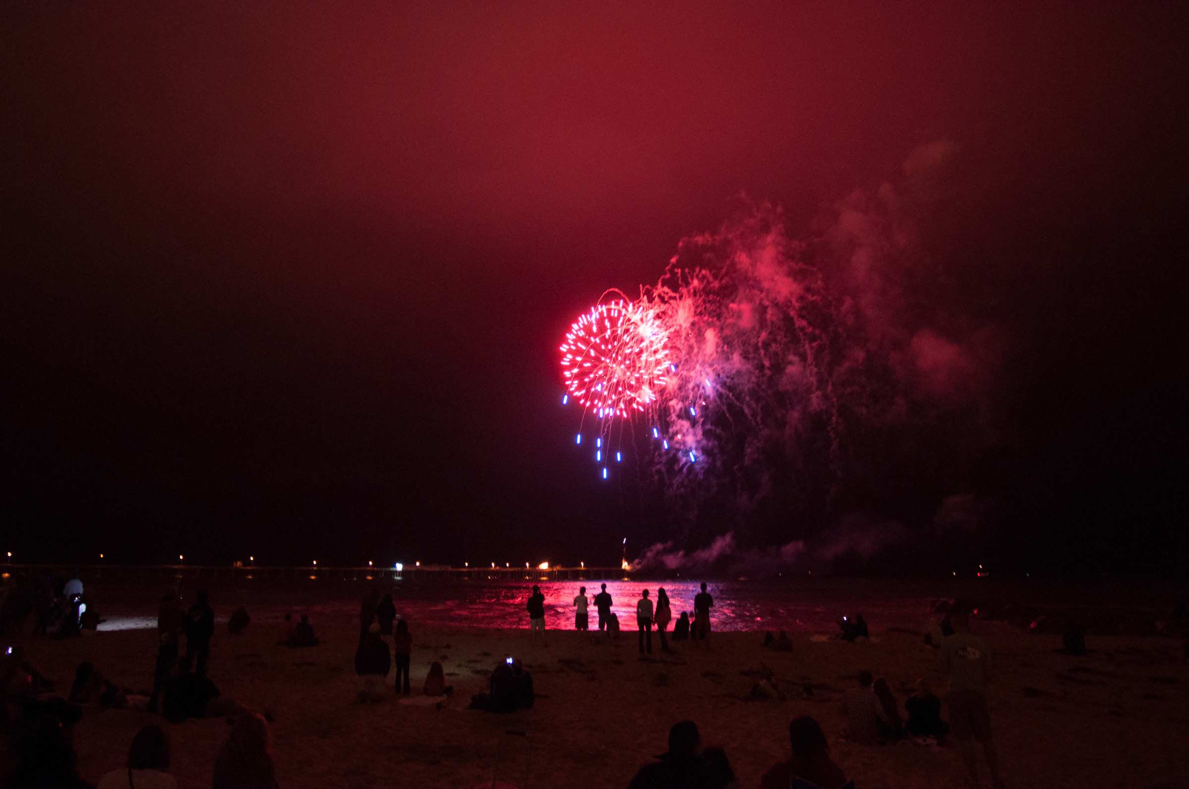 Fireworks off the Ocean Beach Pier