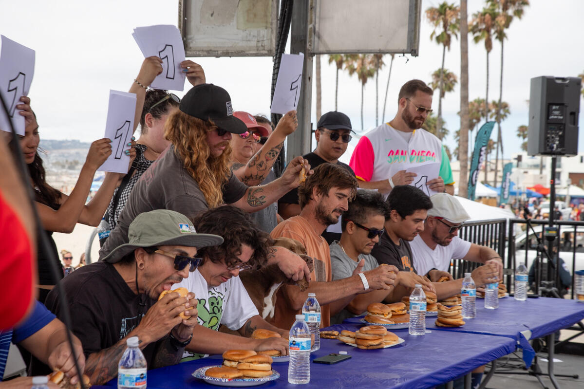 2026 Hodads Burger Eating Competition in Ocean Beach San Diego Photo of: 2026 Hodads Burger Eating Competition