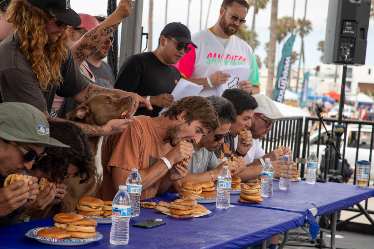 2026 Hodads Burger Eating Competition in Ocean Beach San Diego Photo of: 2026 Hodads Burger Eating Competition
