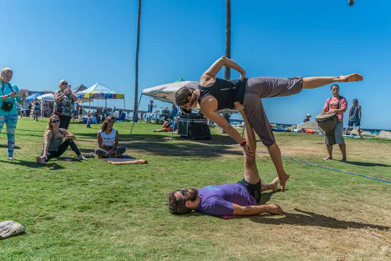 Oktoberfest Oktoberstretch and Hoola-hoop plus yoga in Ocean Beach San Diego