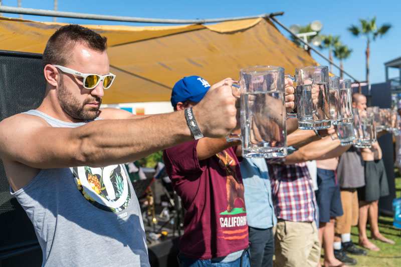 Oktoberfest in Ocean Beach San Diego Contests and Beer Garden in Pier Parkinglot