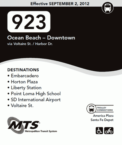 MTS Bus Route 923
