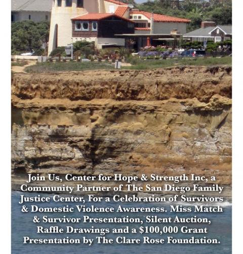 Celebration of Hope & Strength for Domestic Violence Victims and Silent Auction, Saturday, September 19, 3pm to 7pm, 1099 Sunset Cliffs Blvd